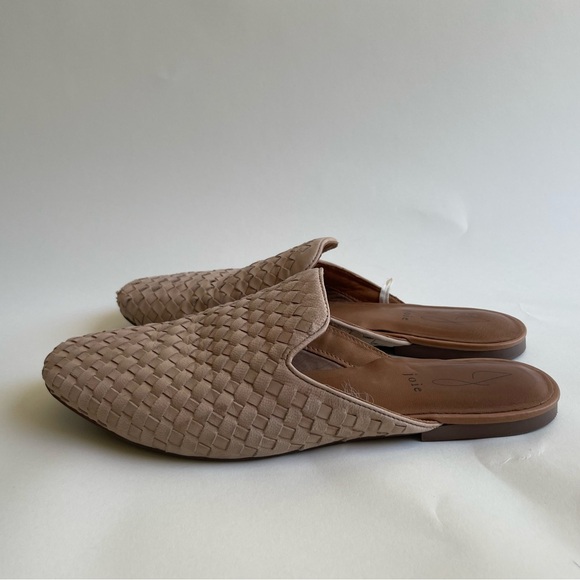 Joie woven leather mules slides flats sz 10 women’s shoes tan cream women’s - Picture 3 of 9